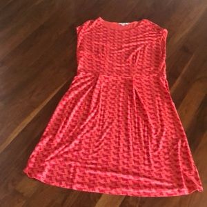 Boden Casual Jersey Dress, Coral, Size 18L